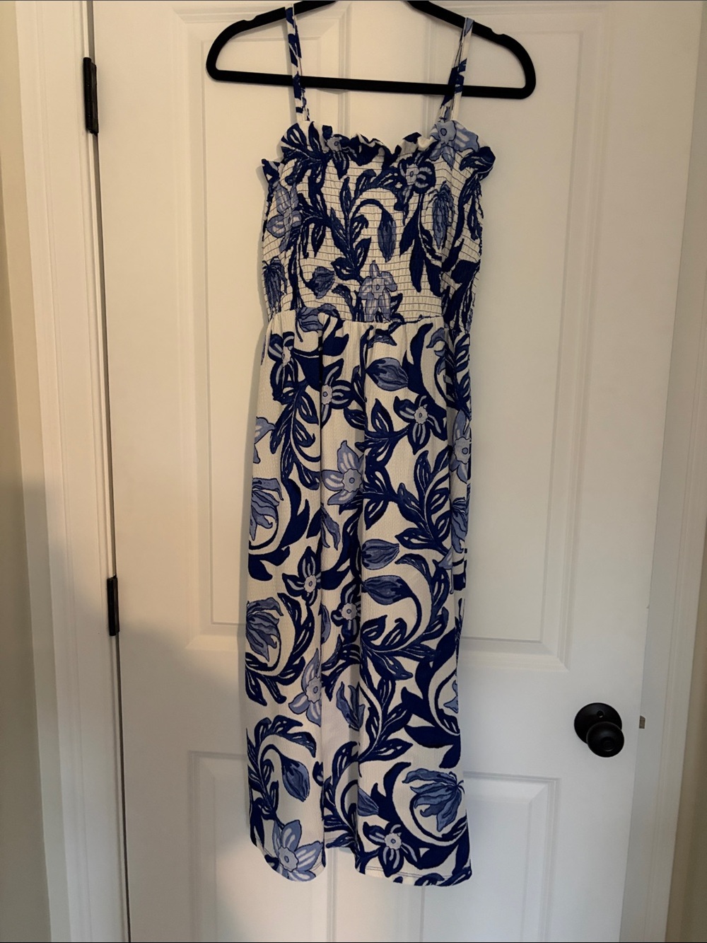 H&M Blue and White Floral Maxi Dress